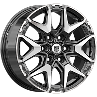 Литые диски Гангут (КС1176) 7.500xR18 6x139.7 DIA67.1 ET38 алмаз черный для FIAT