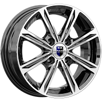 Литые диски Флэш (КС698) 5.000xR14 4x98 DIA58.5 ET35 алмаз черный