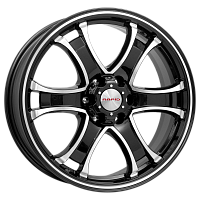 Литые диски Балеар (КС727) 7.500xR18 6x139.7 DIA100.1 ET38 алмаз черный для Opel