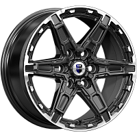 Литые диски Дистрикт (КС1159) 8.000xR18 6x139.7 DIA67.1 ET35 черный бриллиант для FIAT