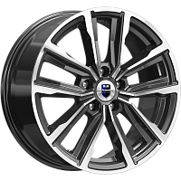 Литые диски Лацио (КС964) 7.500xR17 5x114.3 DIA67.1 ET45 алмаз черный