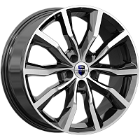 Литые диски Портер (КС906) 7.500xR18 5x112 DIA66.6 ET35 алмаз черный для Volkswagen Passat