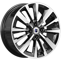 Литые диски Эрман (КС997) 6.500xR16 4x98 DIA58.5 ET35 алмаз черный для FIAT Stilo