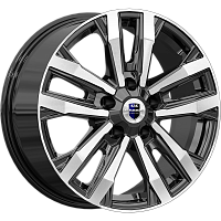 Литые диски Мичиган (КС1107) 8.000xR18 5x150 DIA110.1 ET56 алмаз черный для Lexus