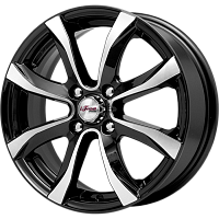 Литые диски Дайс (КС696) 6.000xR15 4x100 DIA60.1 ET50 Блэк Джек для Nissan March