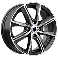 Литые диски Арнар (КС890) 6.000xR15 4x100 DIA67.1 ET45 алмаз черный SK для Mazda 323