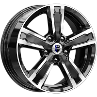 Литые диски Оклахома (КС998) 6.500xR16 5x114.3 DIA67.1 ET50 алмаз черный для Honda Prelude