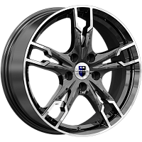 Литые диски Солар (КС875) 7.000xR17 5x112 DIA66.6 ET45 алмаз черный SK